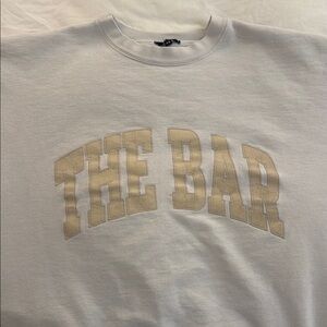 THE BAR white & cream sweatshirt